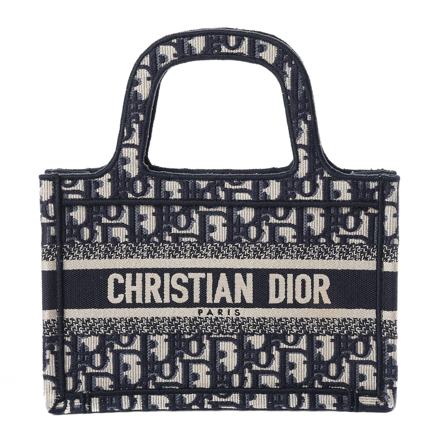Christian Dior Oblique Mini Book Tote Blue Multicolor 1 of 9
