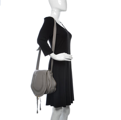 Chloe Calfskin Medium Marcie Round Crossbody Bag Cashmere Grey 2 of 12