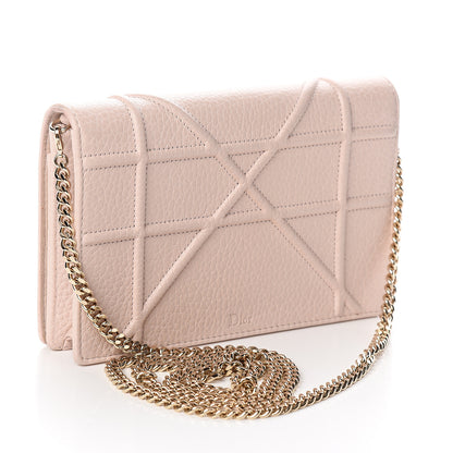 Christian Dior Grained Calfskin Diorama Wallet on Chain Pouch Nude 2 of 10