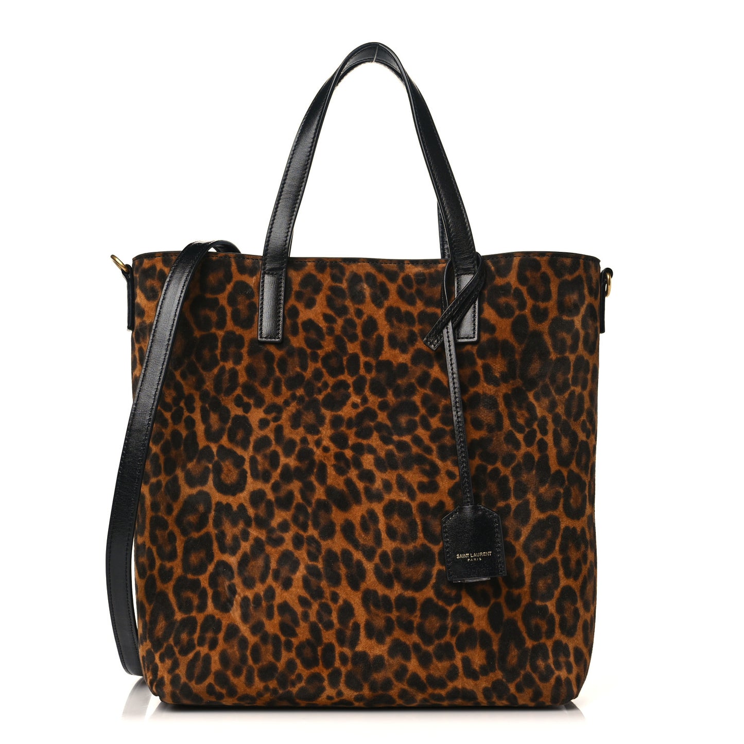 Suede Leopard Print Toy Shopping Tote Naturale