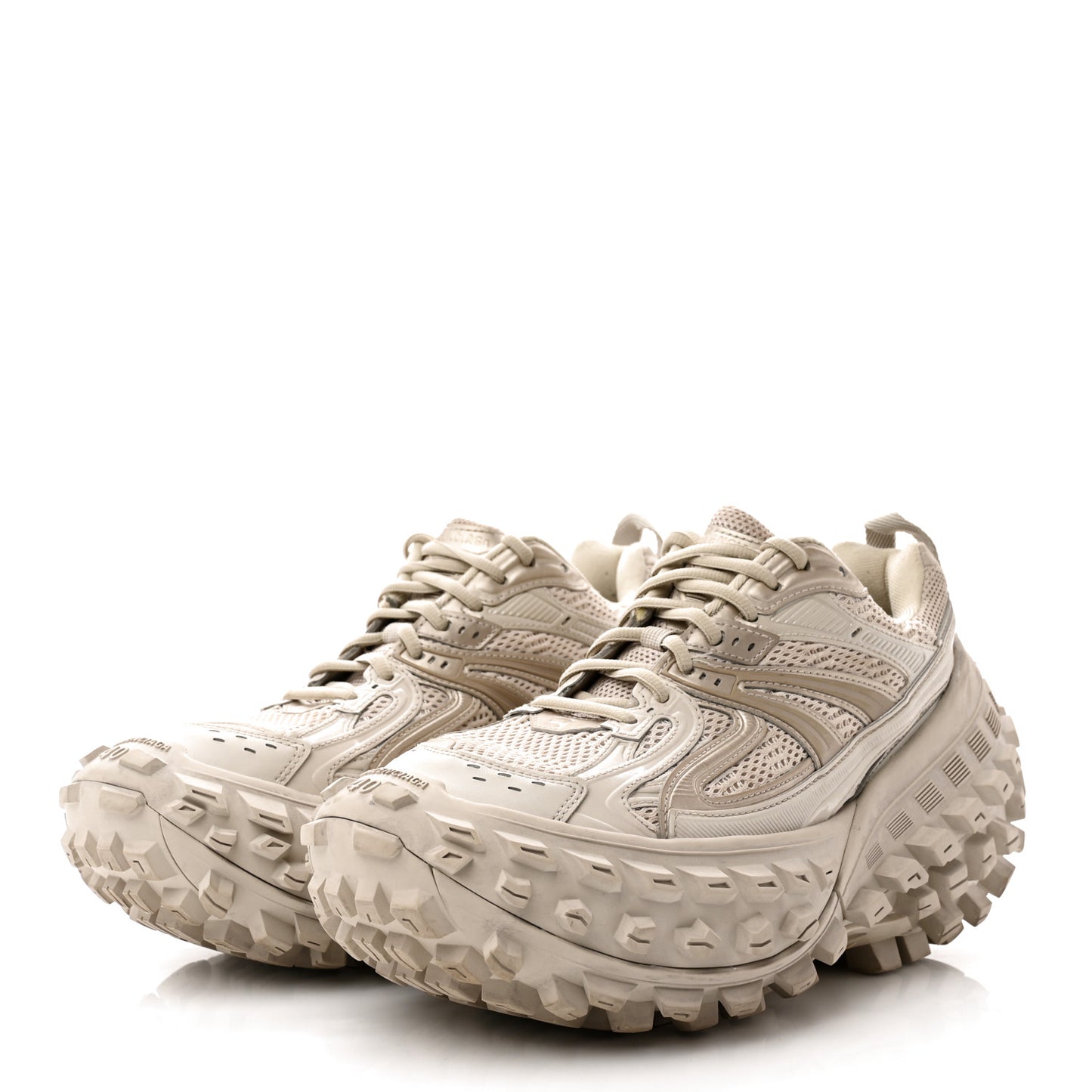 Rubber Mesh Mens Defender Sneakers 40 Monocolor Beige