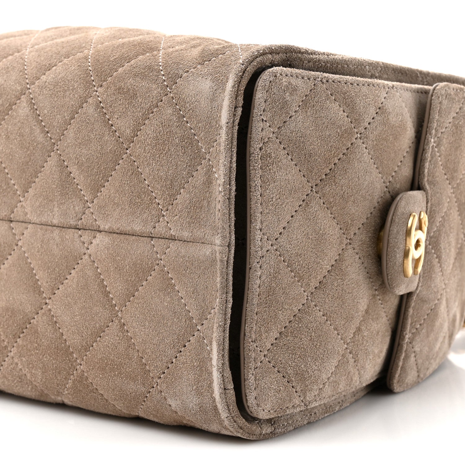 Chanel Suede Quilted Small Chanel 25 Handbag Dark Grey 9 of 12