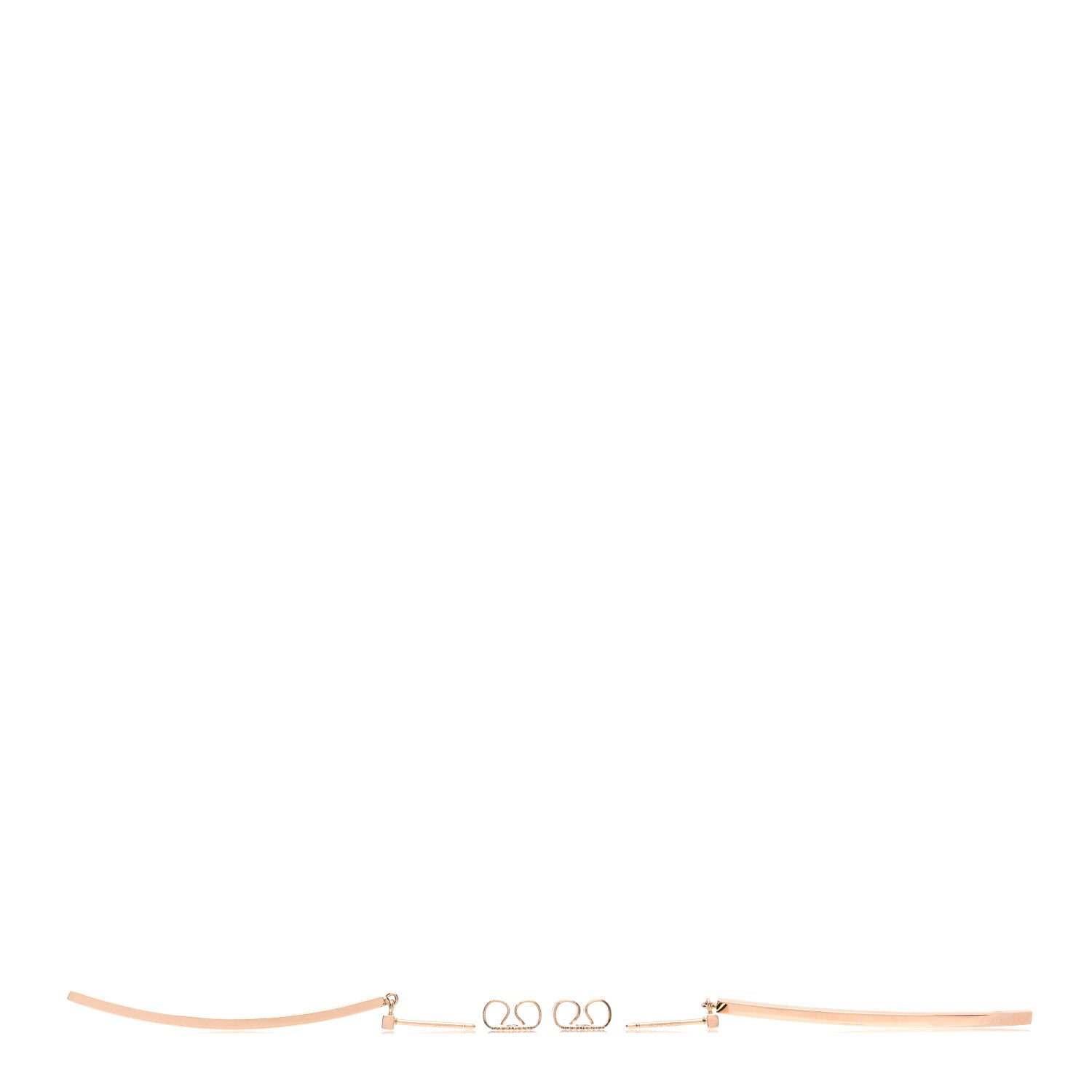 Tiffany 18K Rose Gold T Bar Earrings 3 of 5