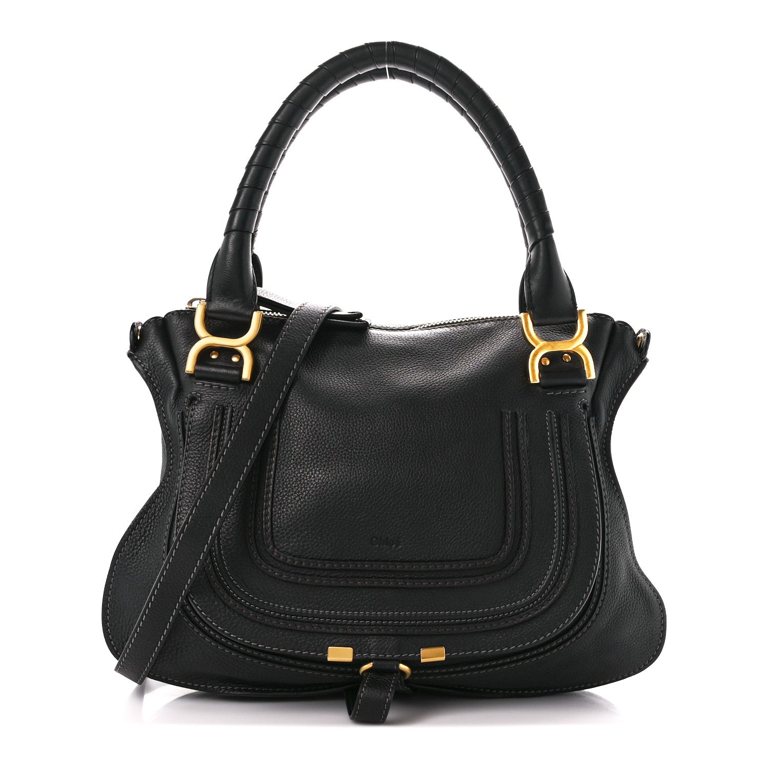 Chloe Calfskin Medium Marcie Satchel Black 1 of 12