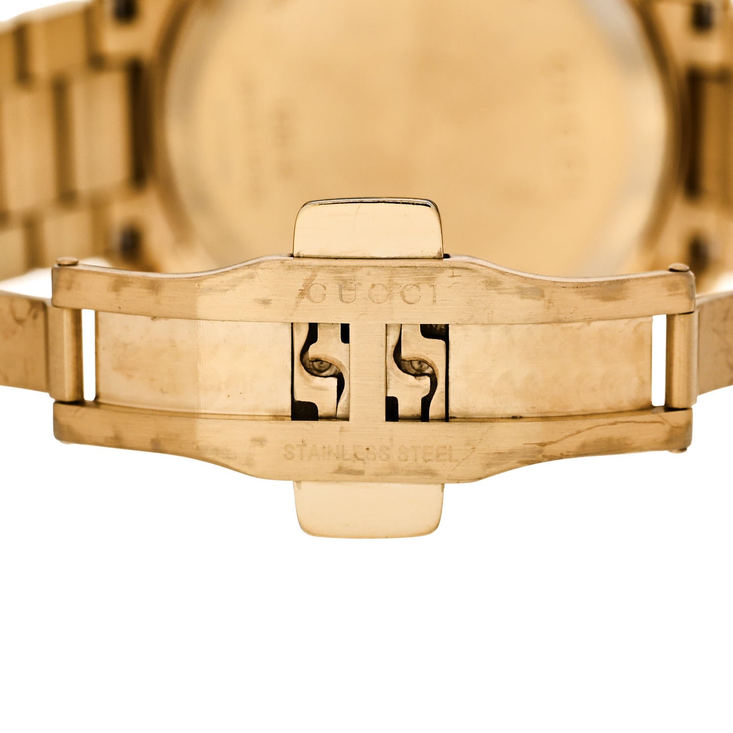 Gucci Stainless Steel 38mm G-Timeless Diamante Quartz Watch Gold 5 of 5