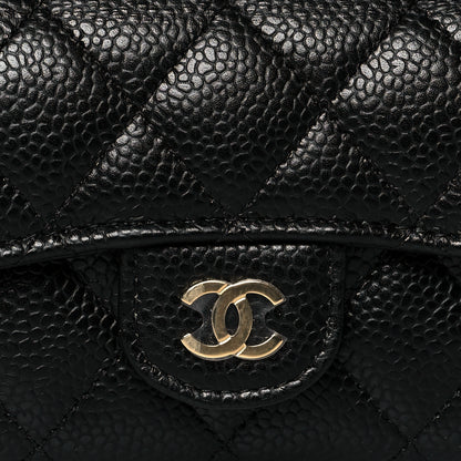 Chanel Caviar Quilted Flap Card Holder Wallet Black 9 of 9