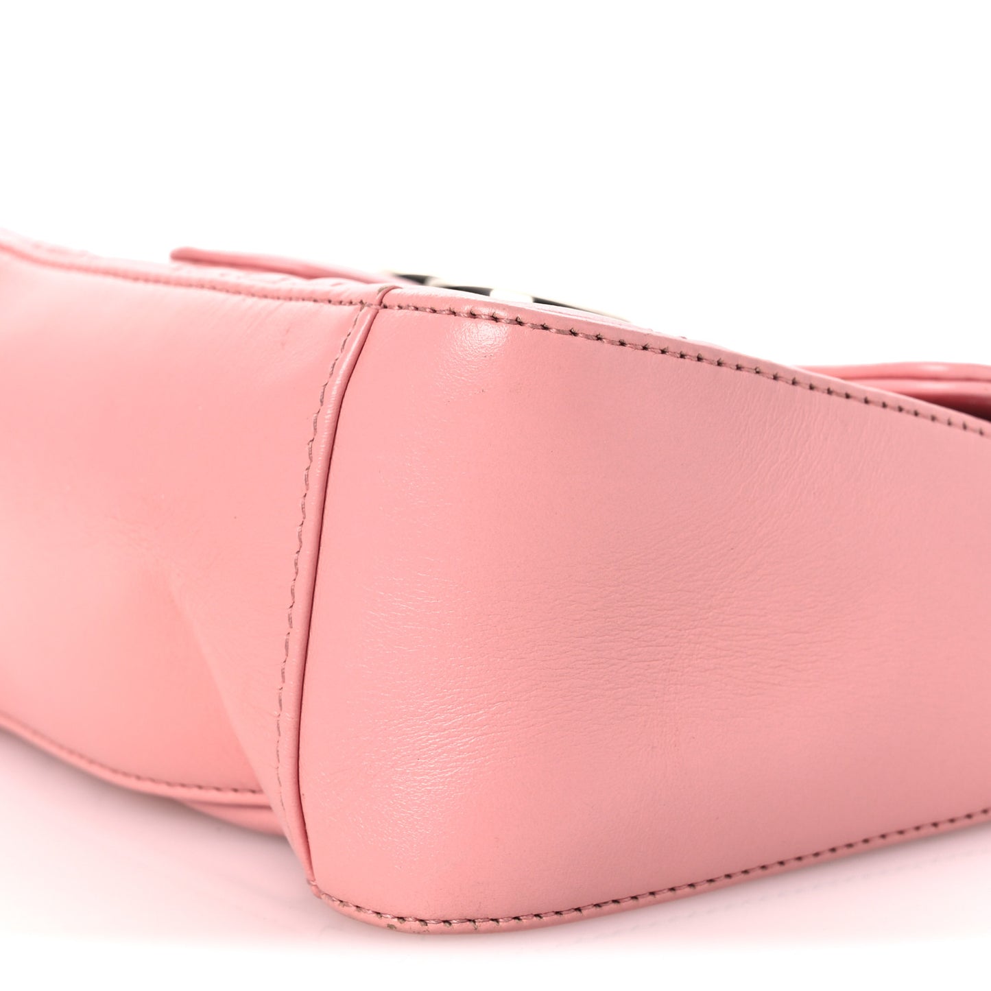 Calfskin Matelasse Mini GG Marmont Top Handle Shoulder Bag Wild Rose