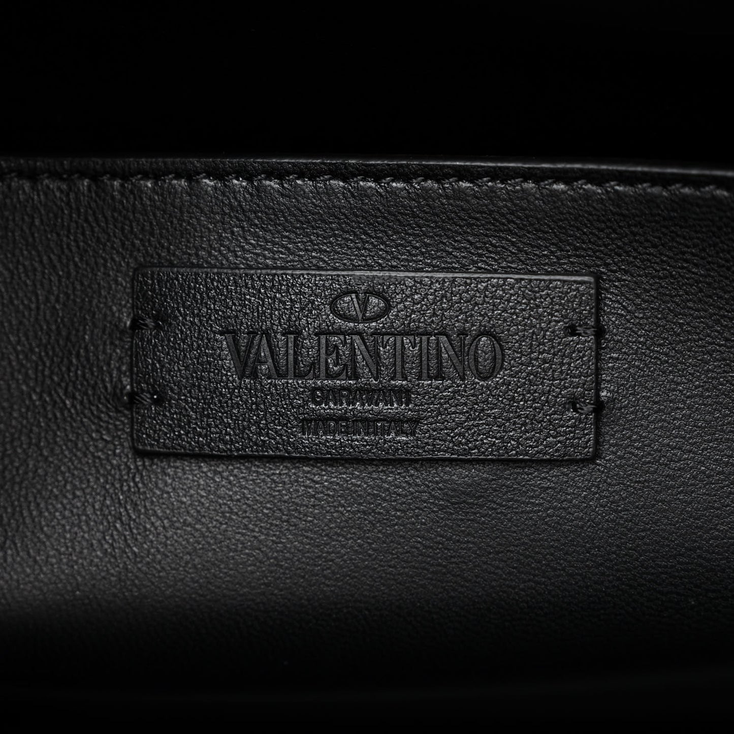Calfskin Tonal Vlogo Briefcase Black