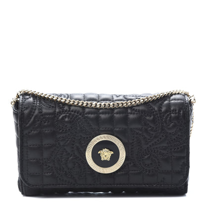 Versace Nappa Quilted Trapuntata Tribute Crossbody Black 1 of 10