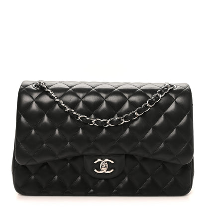Chanel Lambskin Quilted Jumbo Double Flap Black 1 of 10