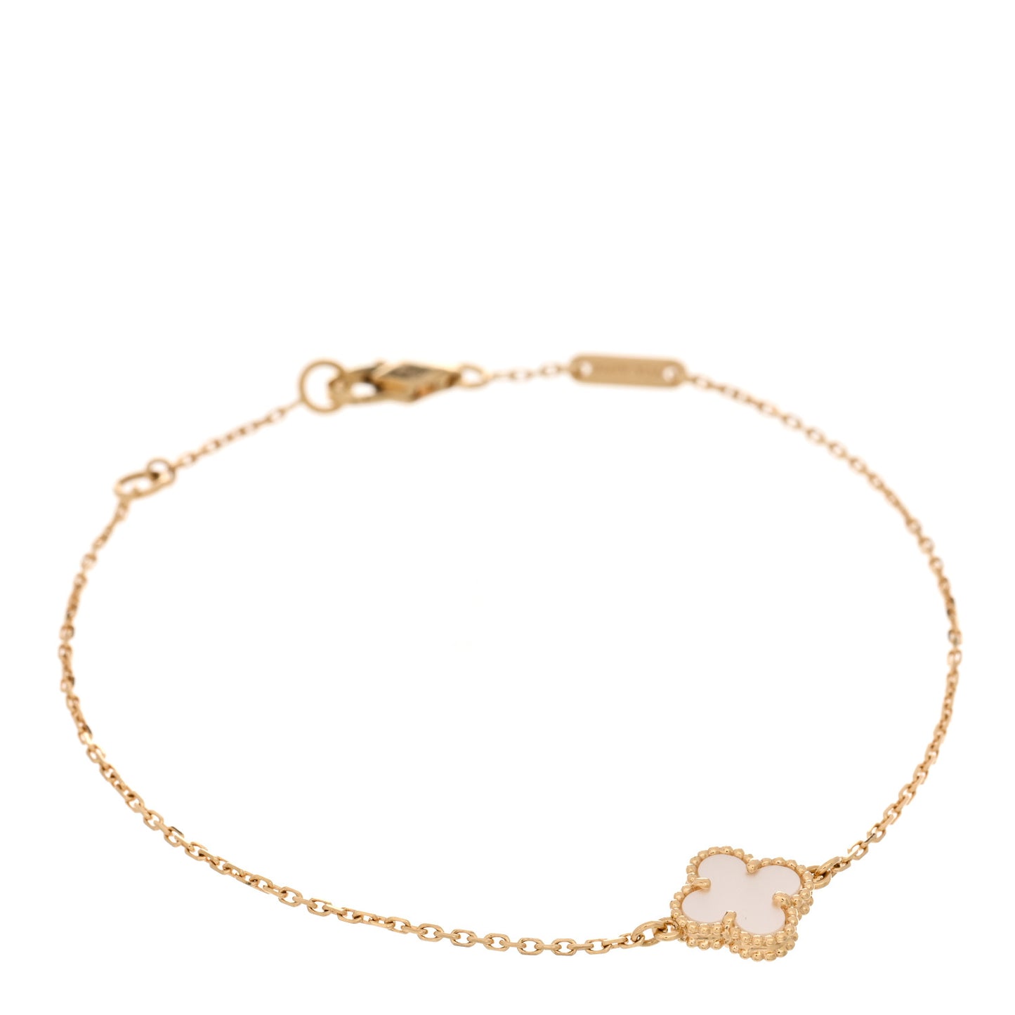 18K Yellow Gold Mother of Pearl Sweet Alhambra Bracelet