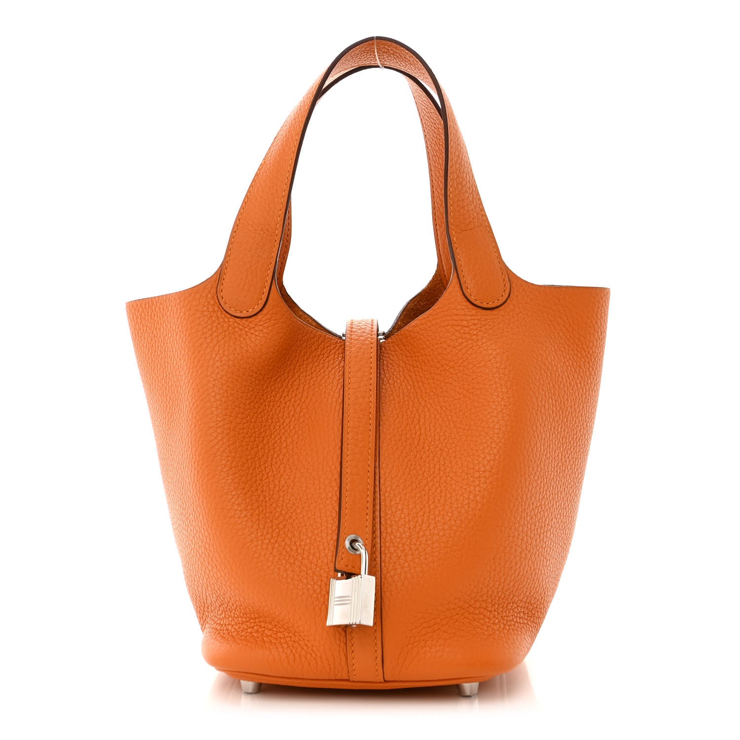 Hermes Taurillon Clemence Picotin Lock 18 PM Orange 1 of 10
