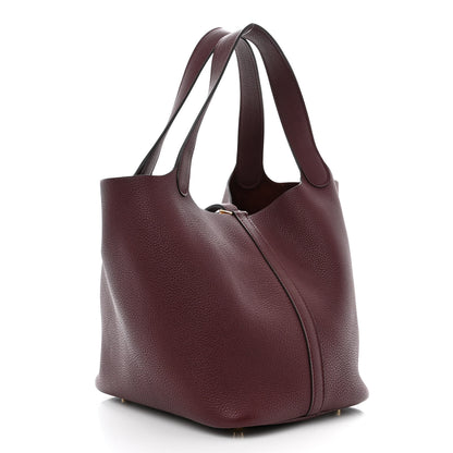 Hermes Taurillon Clemence Picotin Lock 22 MM Rouge Sellier 3 of 10