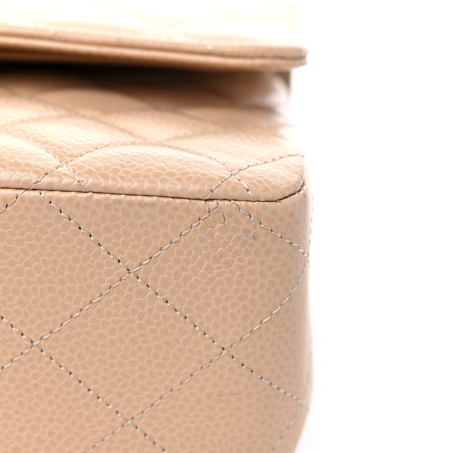 Chanel Caviar Quilted Medium Double Flap Beige 12 of 12