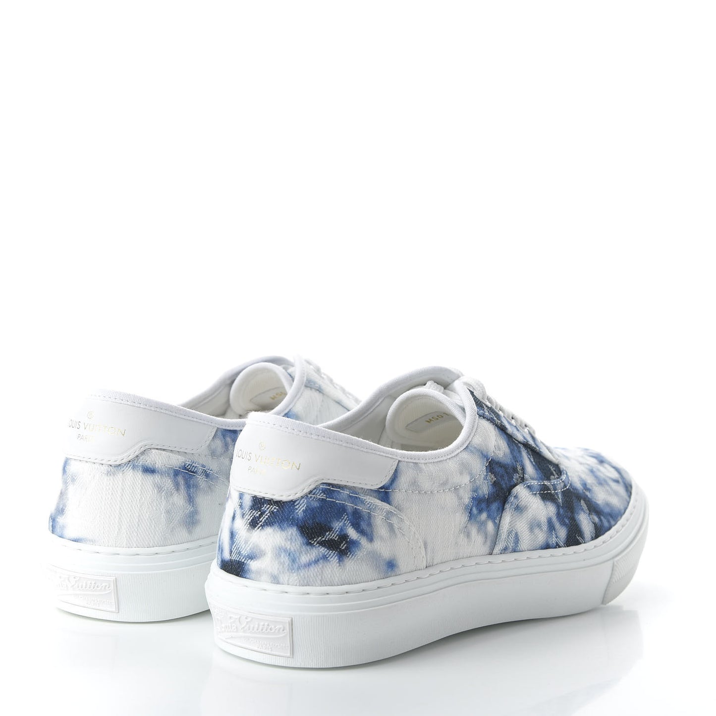 Denim Monogram Mens Trocadero Tie Dye Sneakers 7 Marine