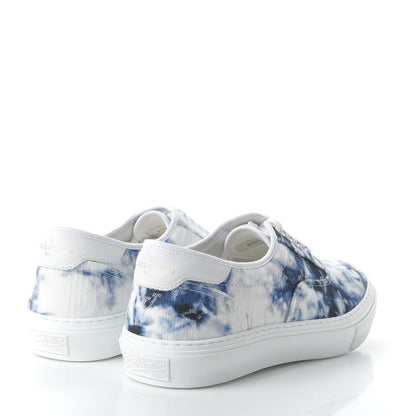 Louis Vuitton Denim Monogram Mens Trocadero Tie Dye Sneakers 7 Marine 4 of 8