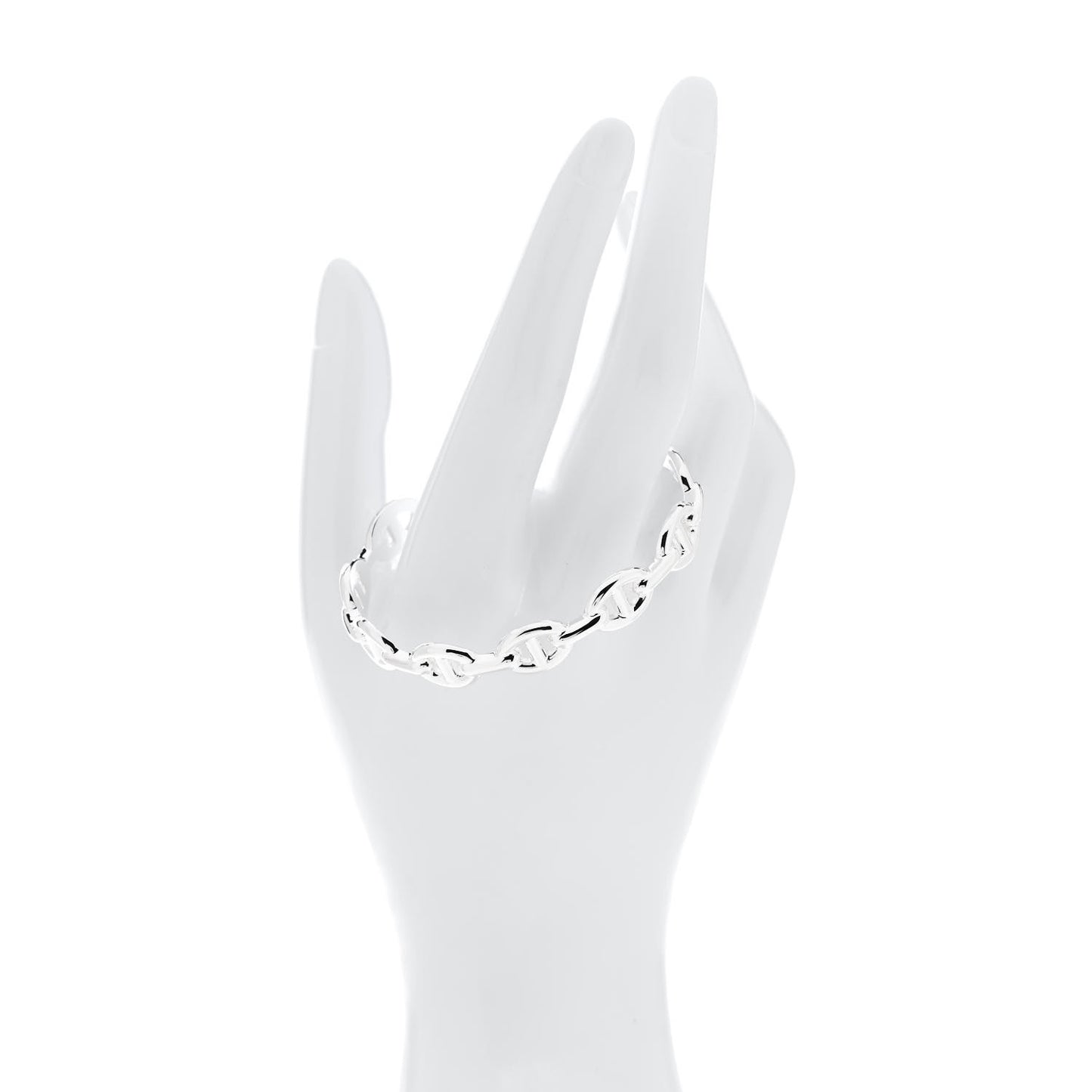 Sterling Silver MM Chaine d'Ancre Enchainee Cuff Bracelet ST