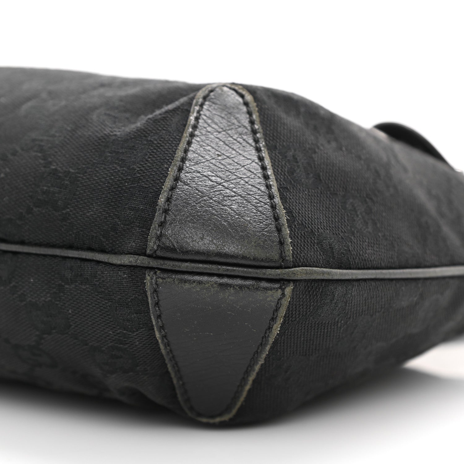 Gucci Monogram Horsebit Hobo Black 19 of 34