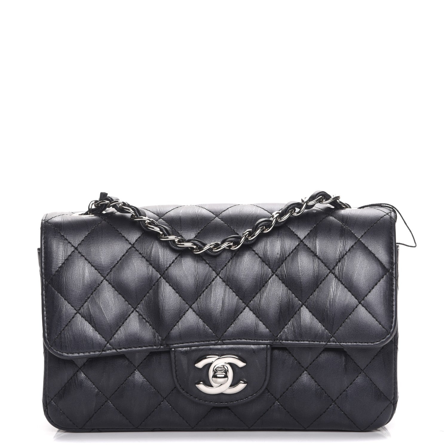 Chanel Calfskin Quilted Mini Rectangular Flap Charcoal 1 of 9