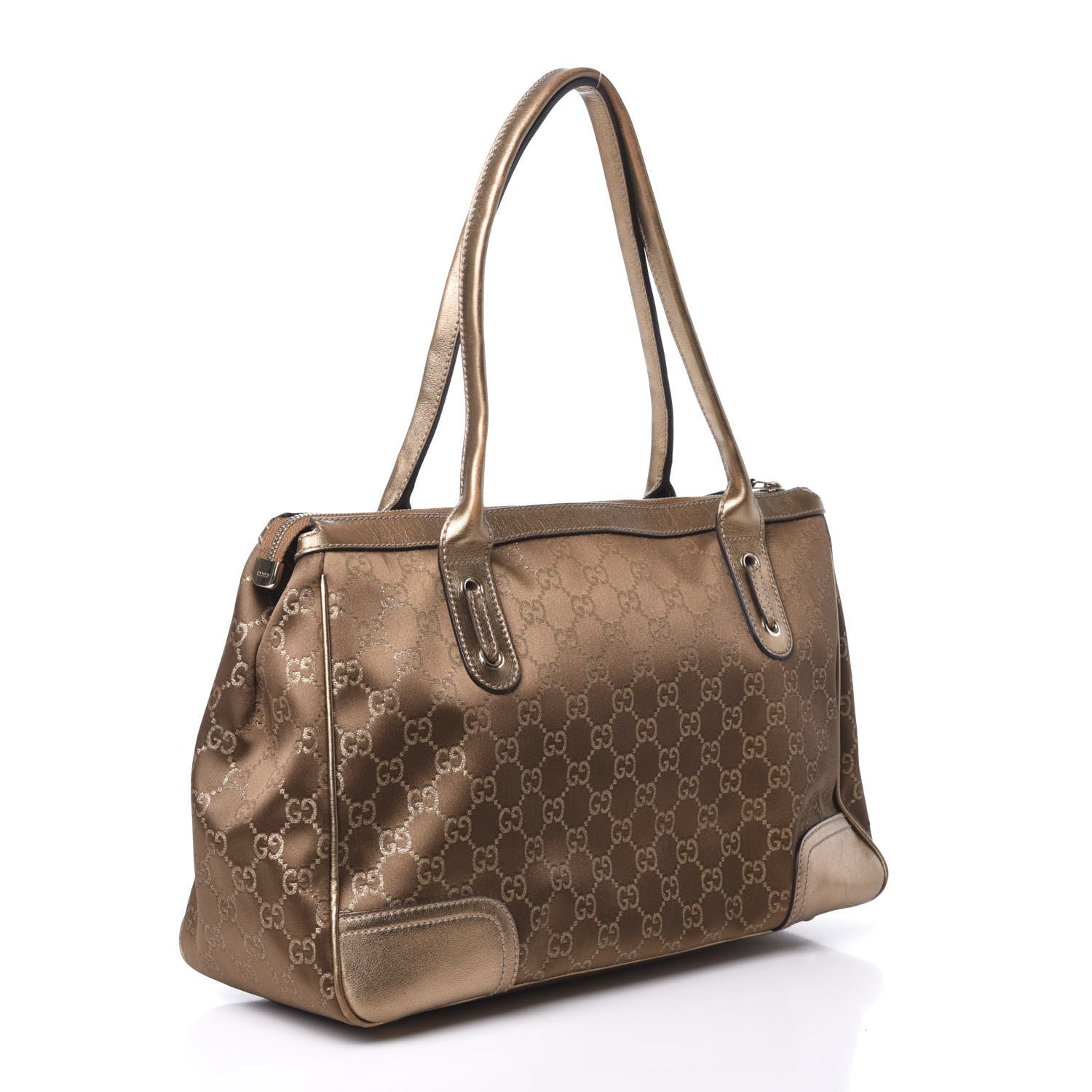 Gucci Monogram Medium Princy Tote Gold 3 of 9