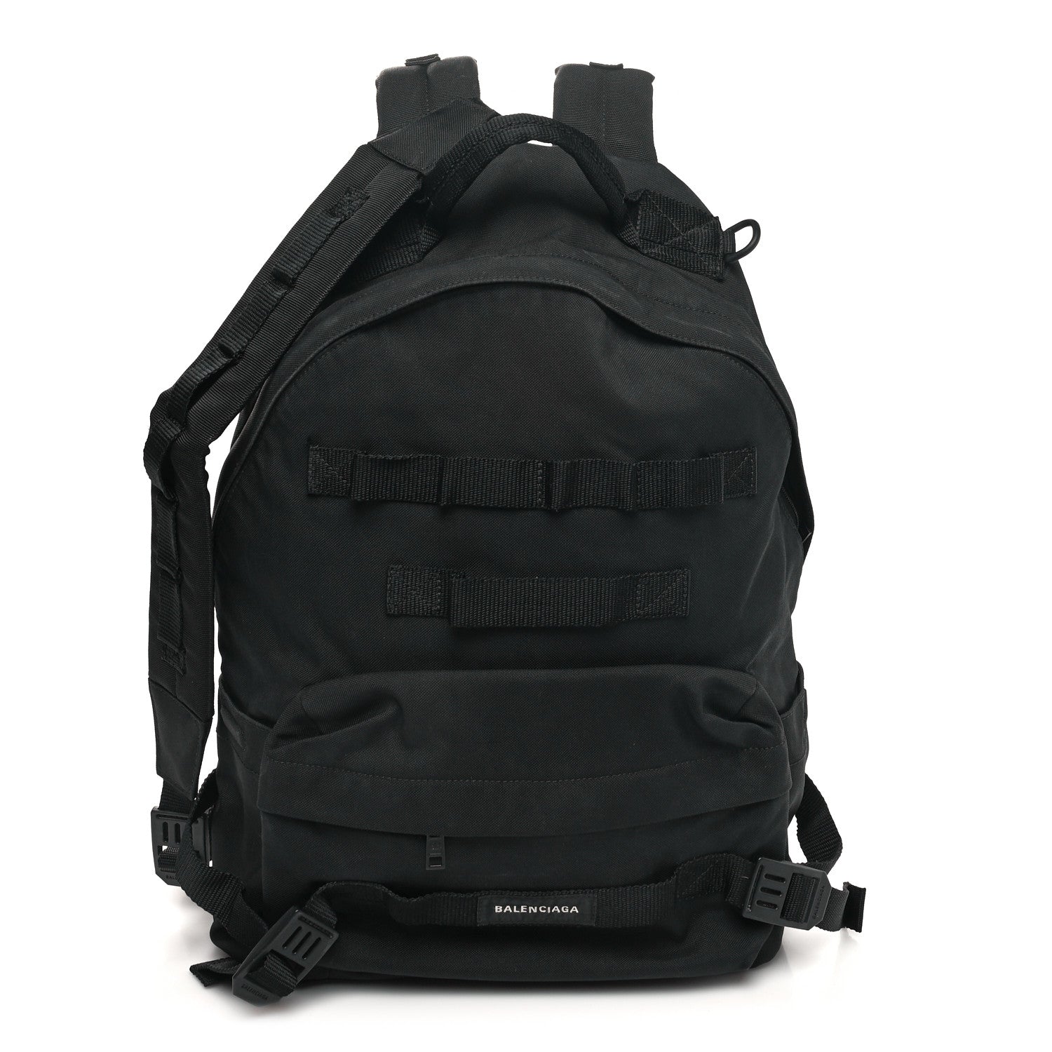 Balenciaga Nylon Logo Embroidered Medium Army Multicarry Backpack Black 1 of 11