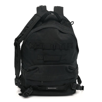 Balenciaga Nylon Logo Embroidered Medium Army Multicarry Backpack Black 1 of 11