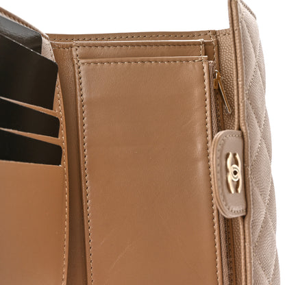 Chanel Caviar Quilted Medium Flap Wallet Beige 10 of 13