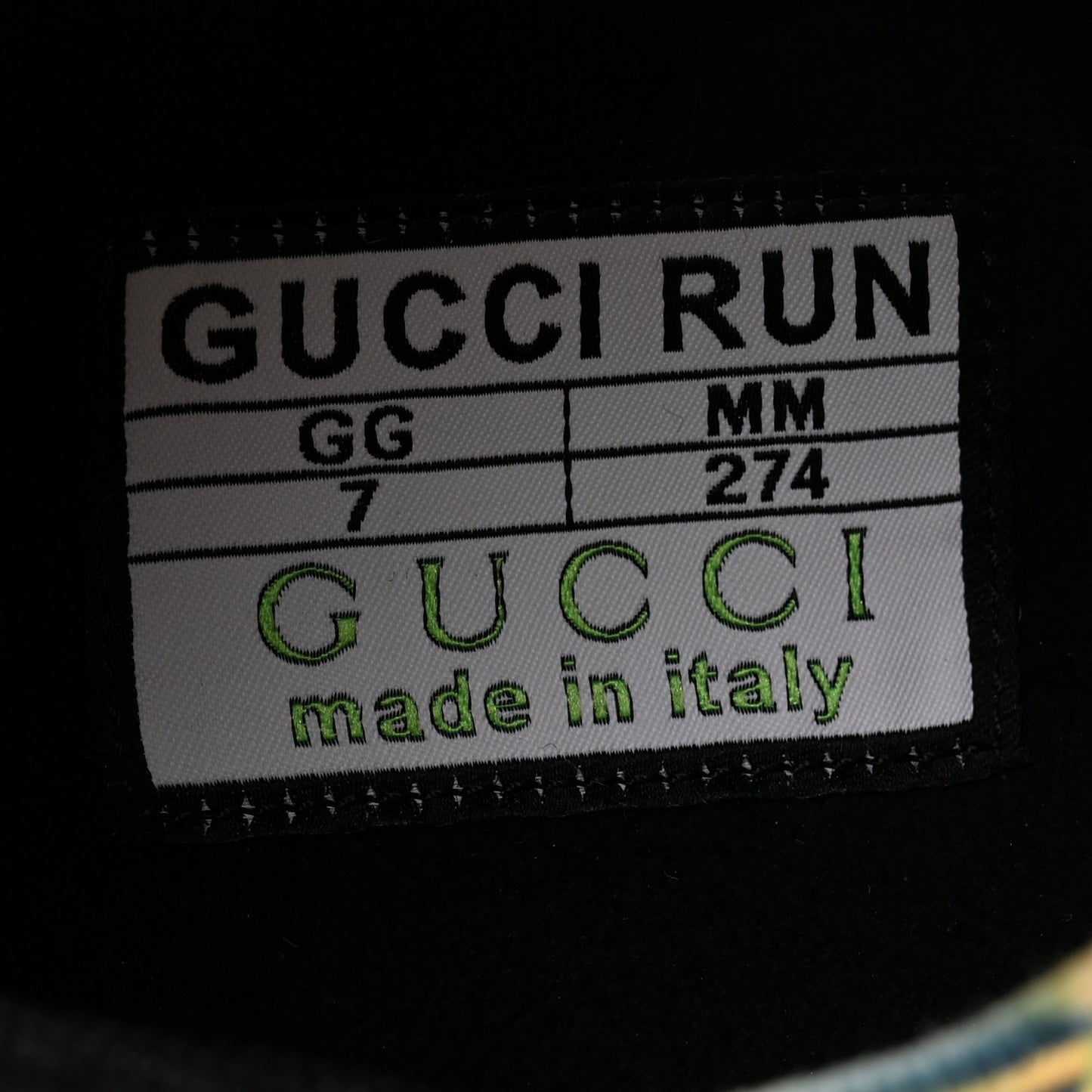 Technical Knit Fabric Waves Mens Gucci Run Sneakers 7 Multicolor