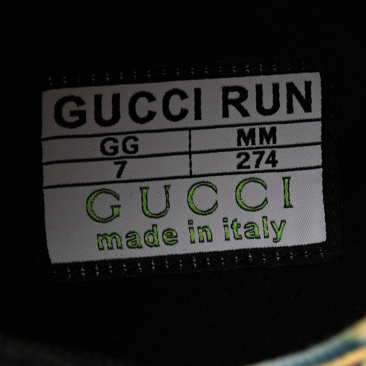 Gucci Technical Knit Fabric Waves Mens Gucci Run Sneakers 7 Multicolor 6 of 7