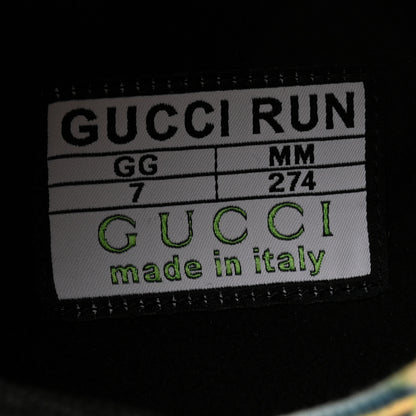 Gucci Technical Knit Fabric Waves Mens Gucci Run Sneakers 7 Multicolor 6 of 7