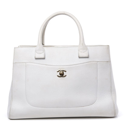 Chanel Grained Calfskin Small Neo Executive Shopper Tote White 1 of 12