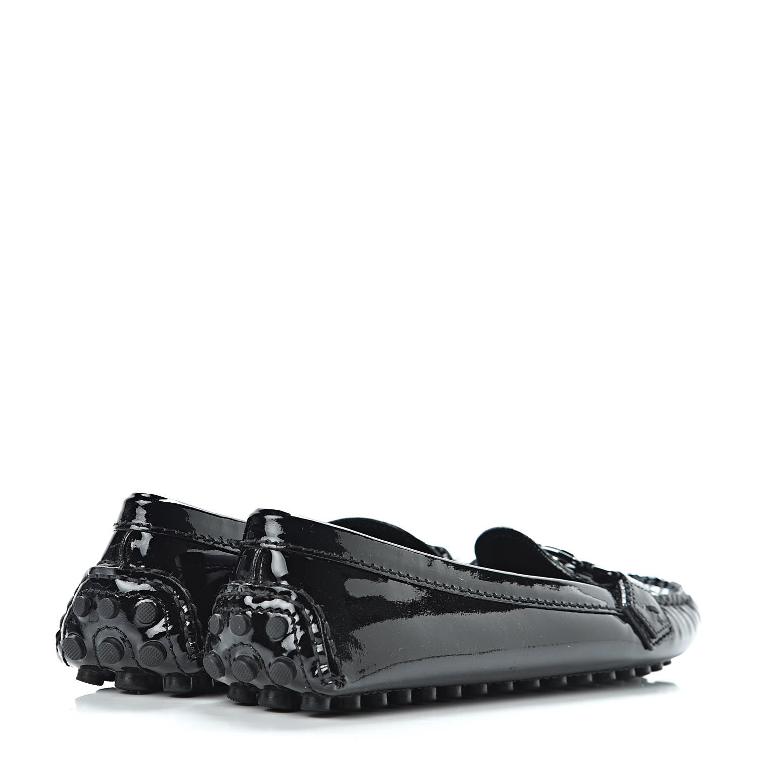 Louis Vuitton Patent Calfskin Oxford Loafers 37 Black 4 of 9