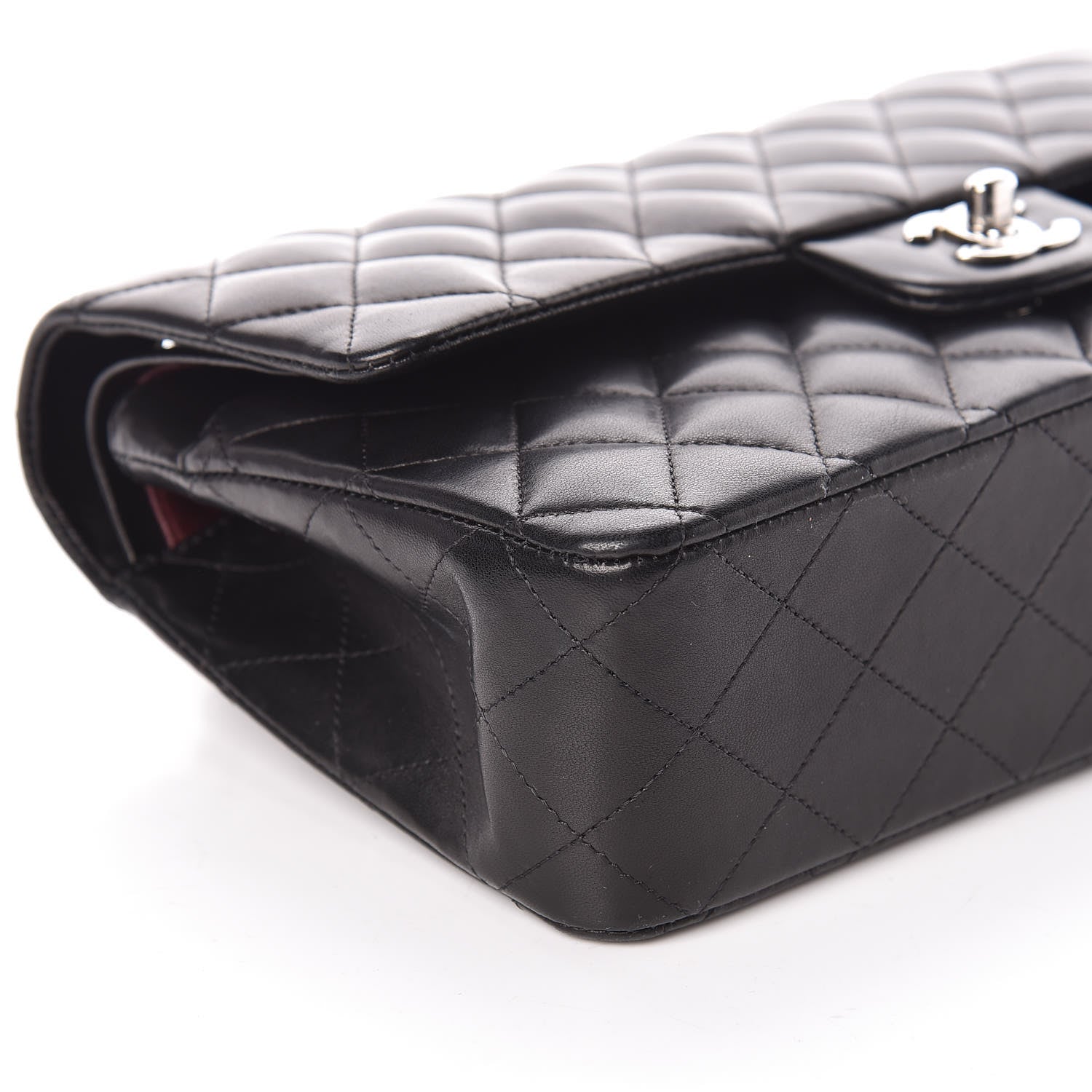 Chanel Lambskin Quilted Medium Double Flap Black 5 of 13