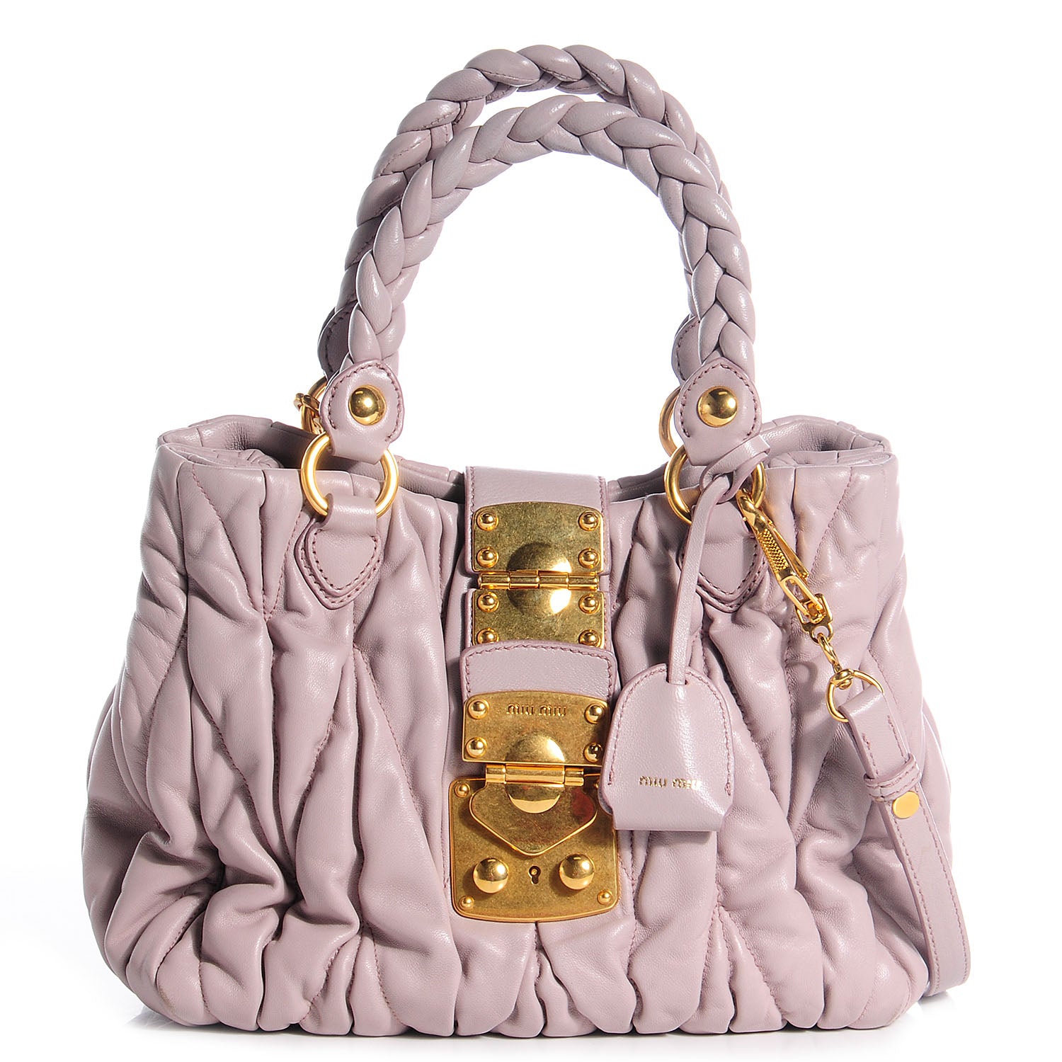 Miu Miu Nappa Matelasse Top Handle Bag Mughetto 1 of 11