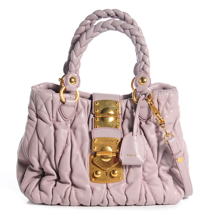 Miu Miu Nappa Matelasse Top Handle Bag Mughetto 1 of 11