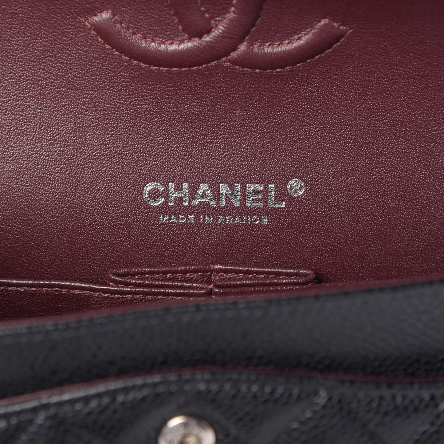 Caviar Quilted Small Double Flap Black