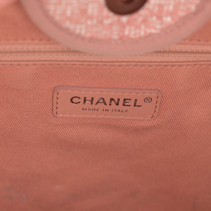 Chanel Straw Lurex Medium Deauville Tote Pink 6 of 14