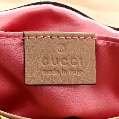 Gucci Metallic Calfskin Matelasse Studded Mini Pearly GG Marmont Shoulder Bag Gold 6 of 15