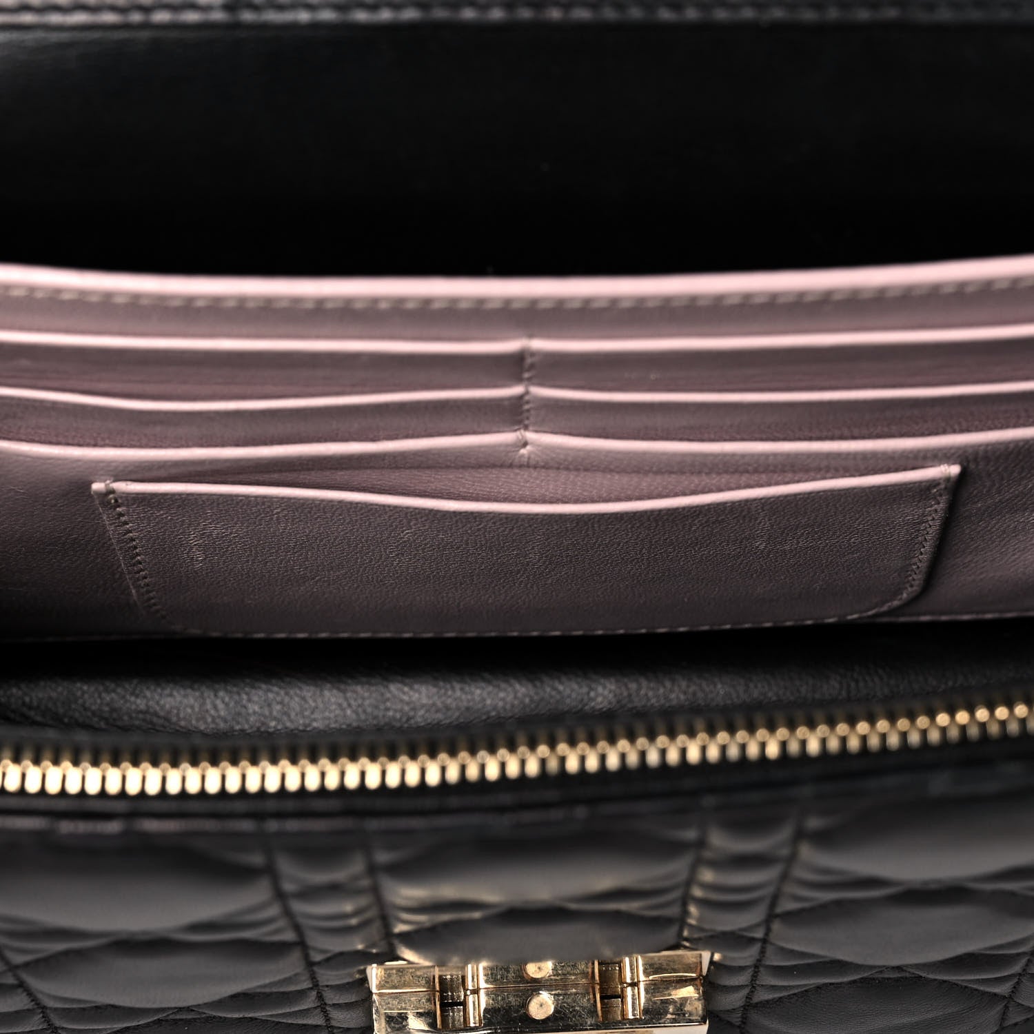 Christian Dior Lambskin Cannage Miss Dior Promenade Pouch Black 13 of 13