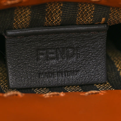 Fendi Vitello King Plexiglass Logo Embossed Mini Fendi Sunshine Shopper Tote Cuoio 6 of 10