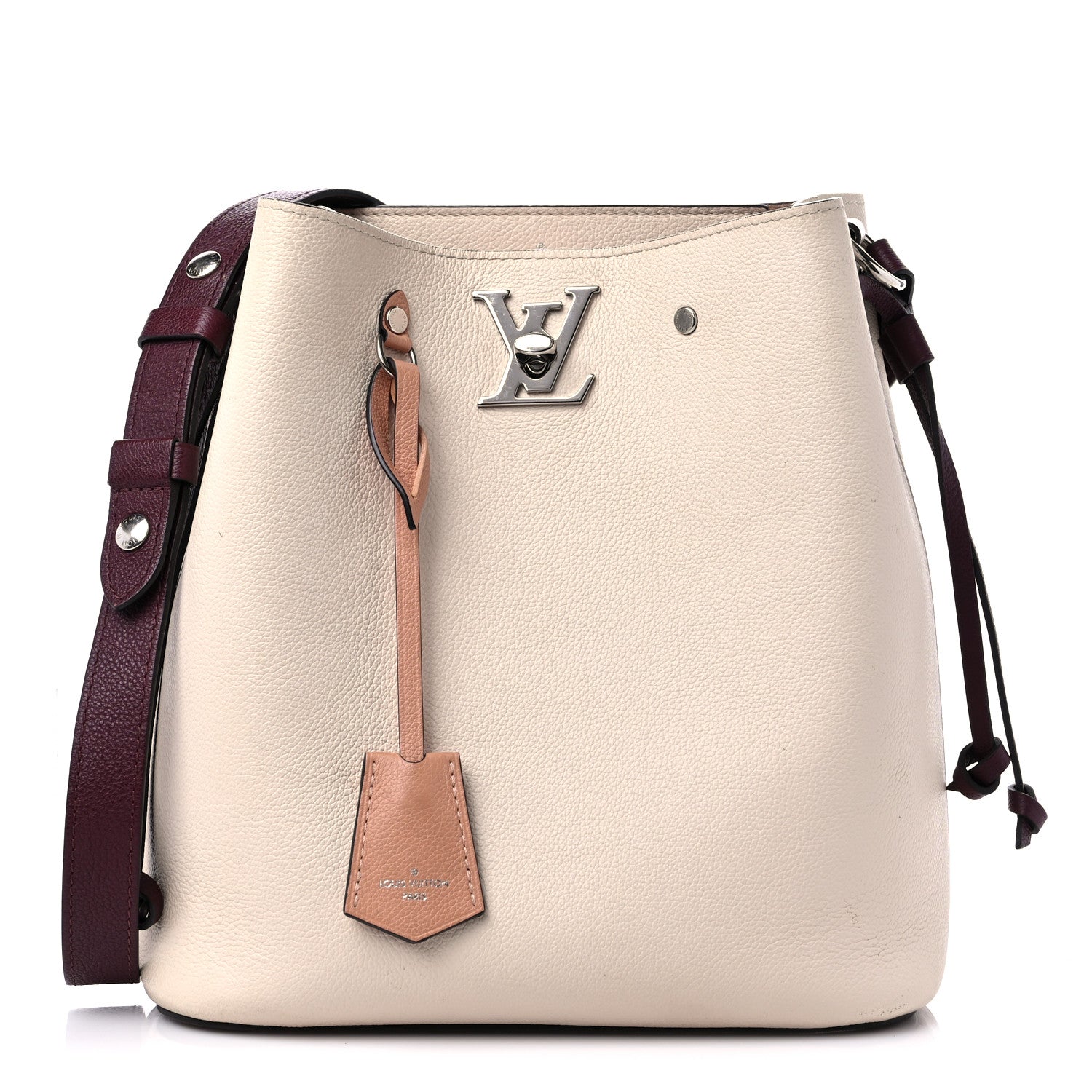 Louis Vuitton Calfskin Lockme Bucket Soie Quartz Calla 1 of 11