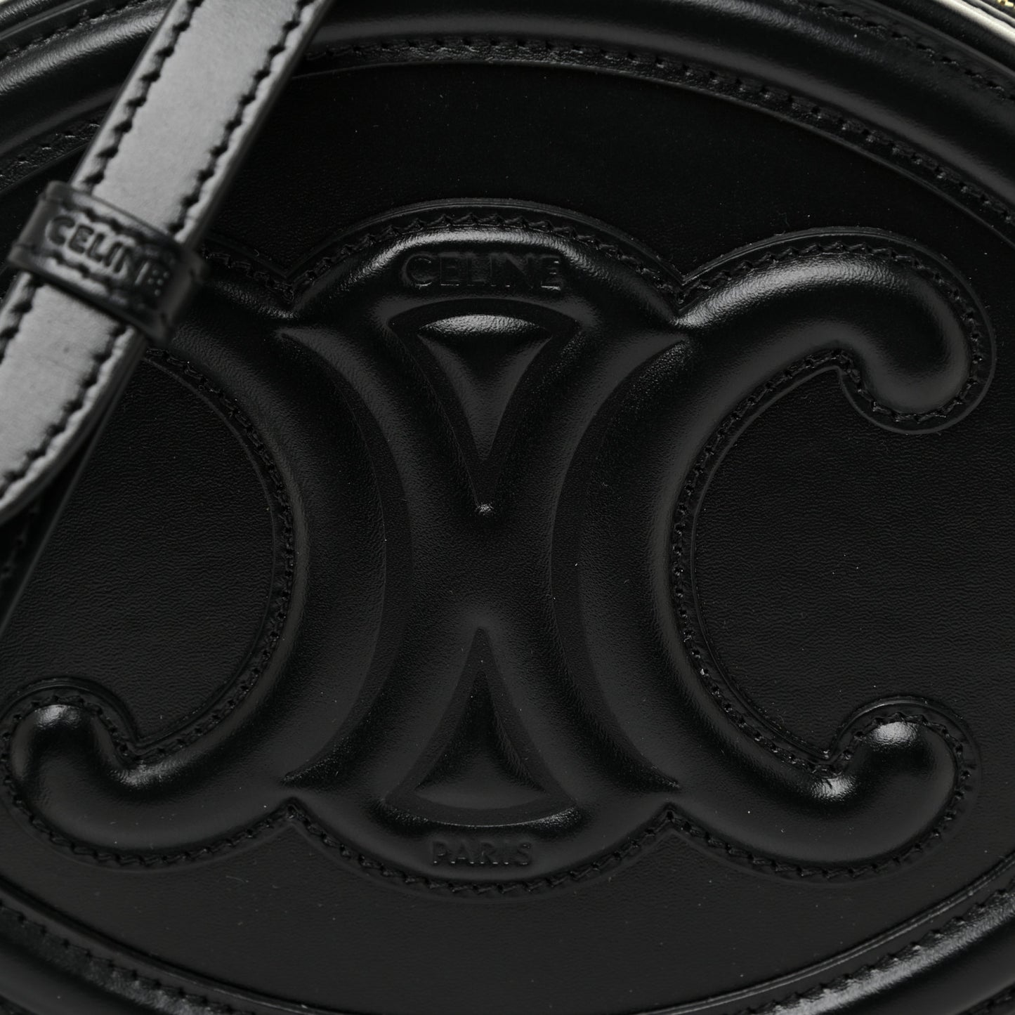 Smooth Calfskin Cuir Triomphe Oval Bag Black