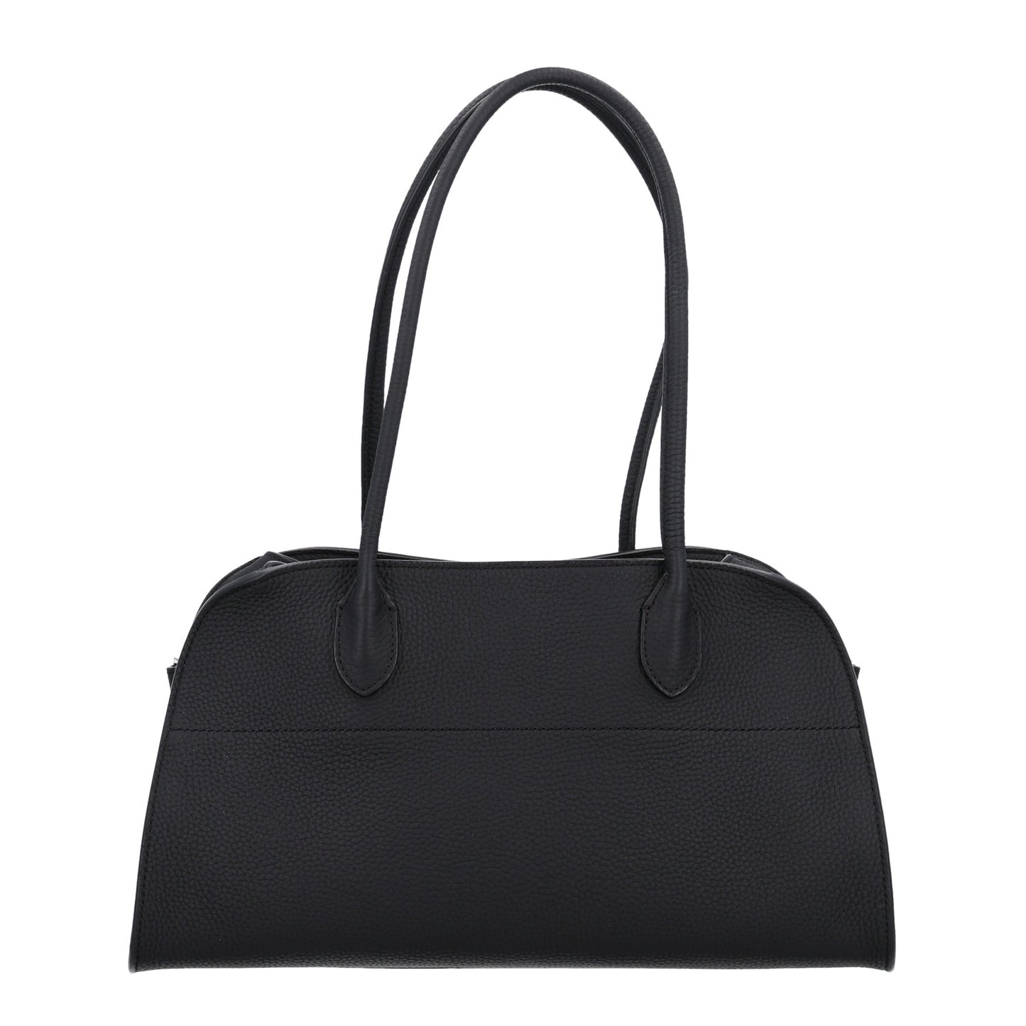 Matte Grained Calfskin Margaux Shoulder 12 Black
