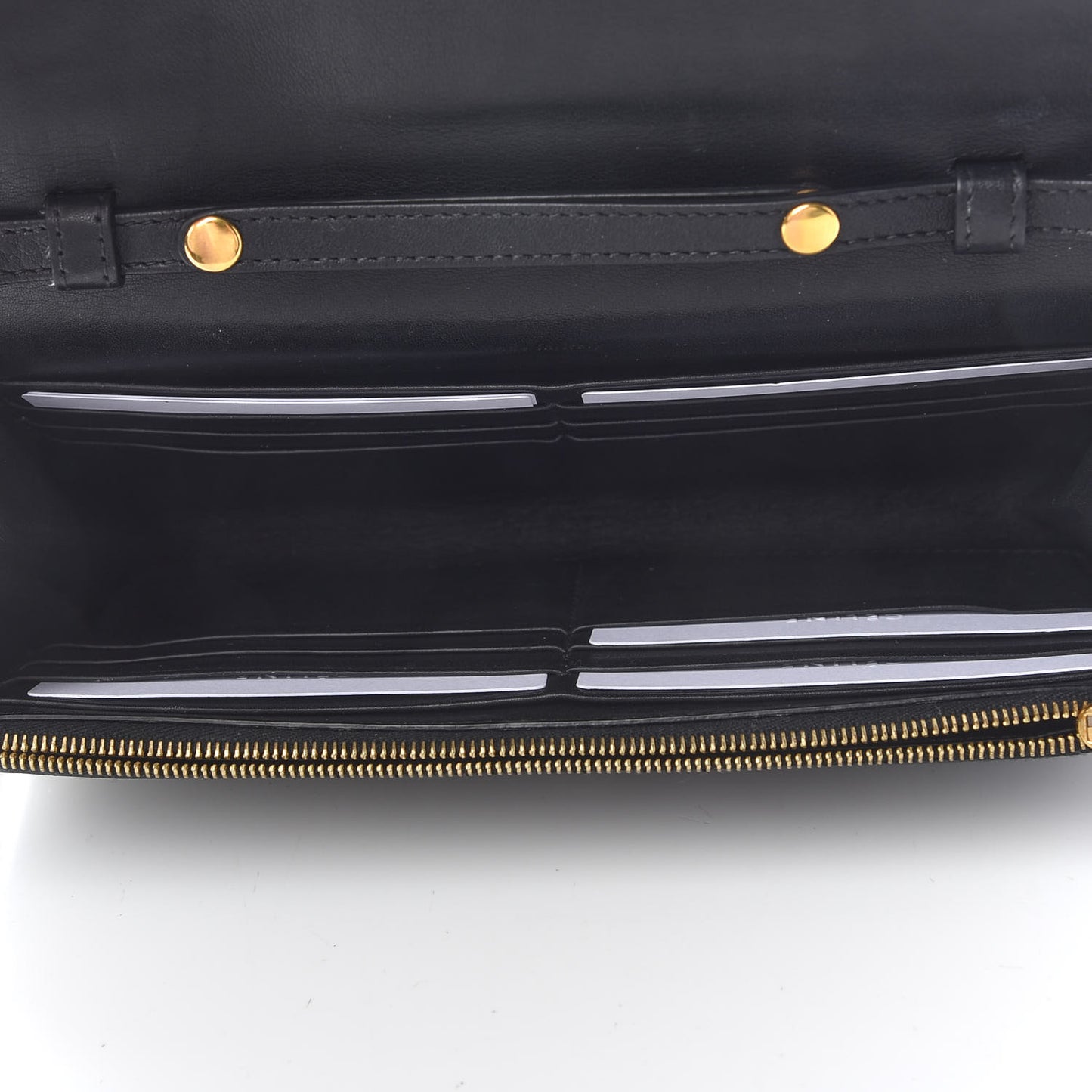 Calfskin Lizard Clutch On A Chain Black