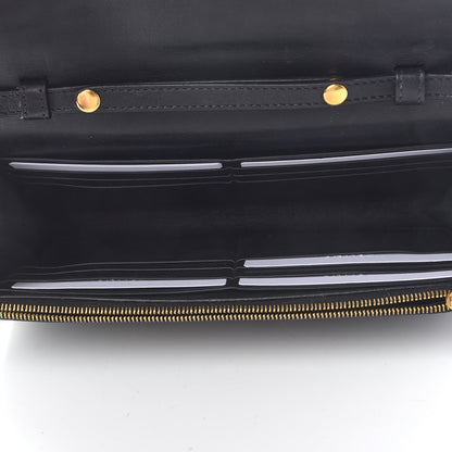 Celine Calfskin Lizard Clutch On A Chain Black 4 of 8