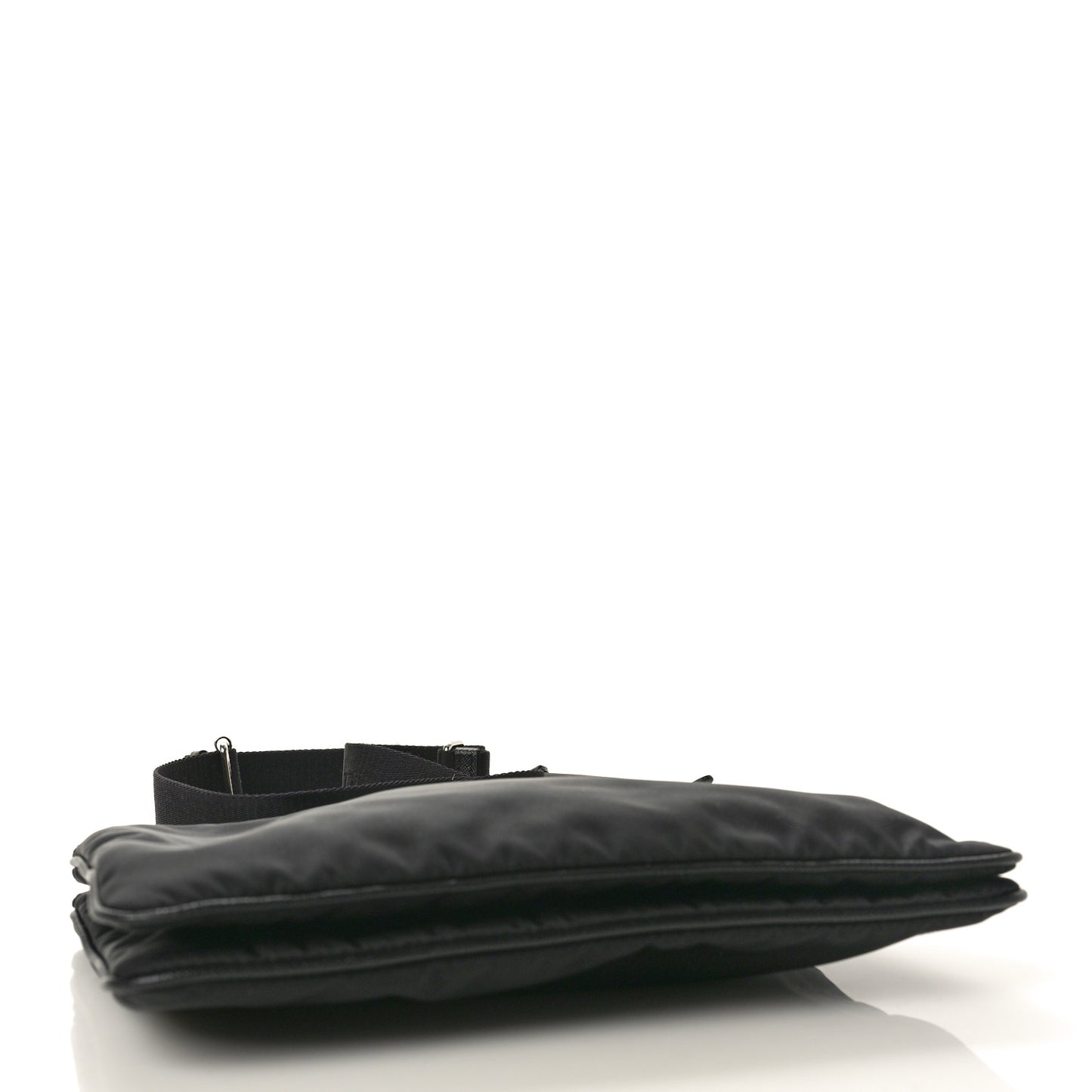 Re-Nylon Saffiano Re-Edition 2000 Double Zip Crossbody Bag Black