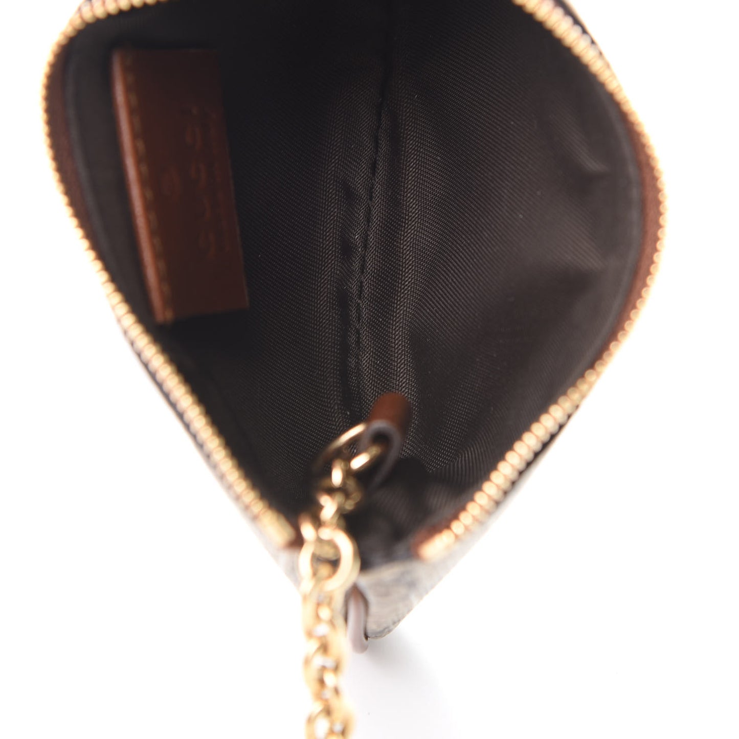 GG Supreme Monogram Key Case Brown