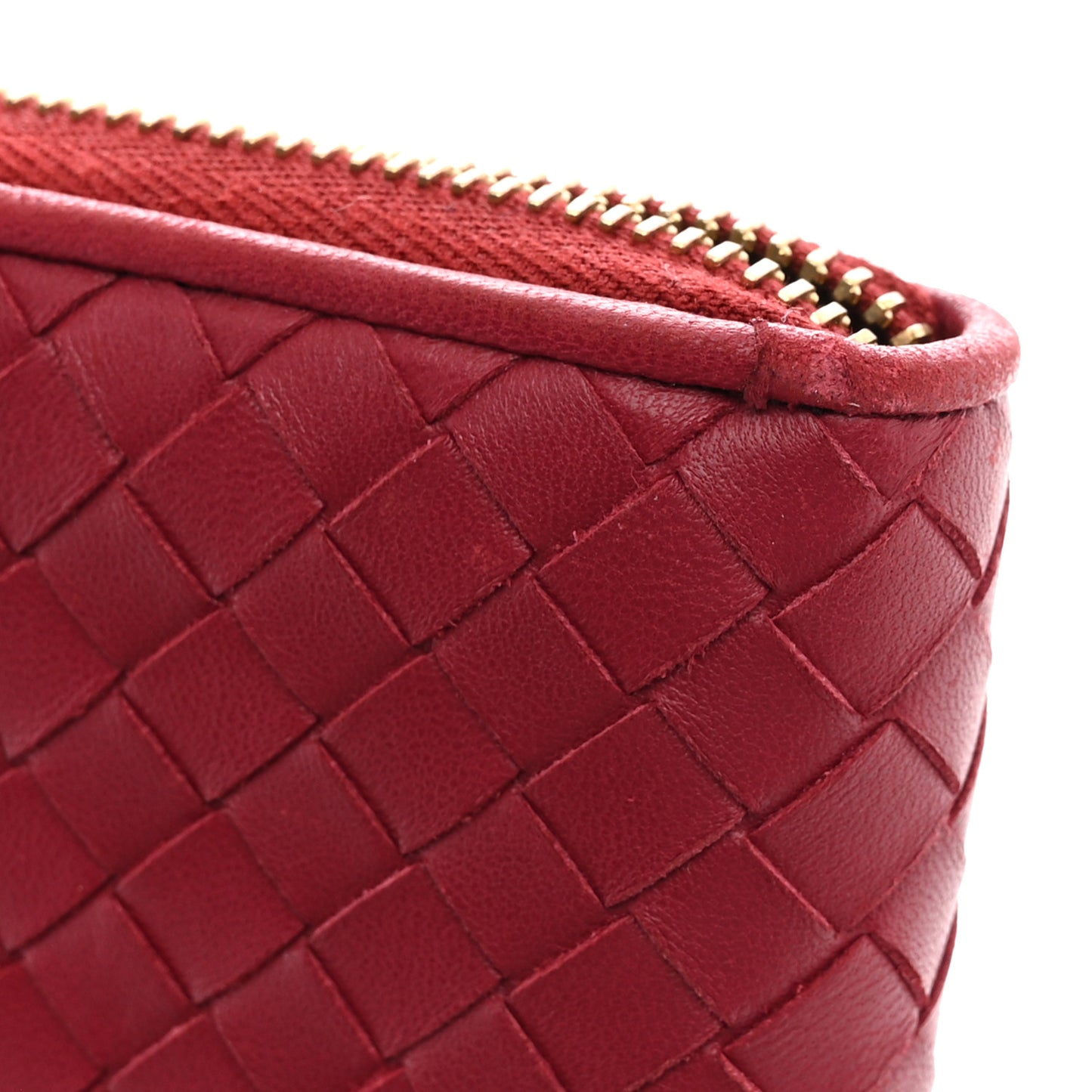 Nappa Intrecciato Zip Around Wallet Eclipse