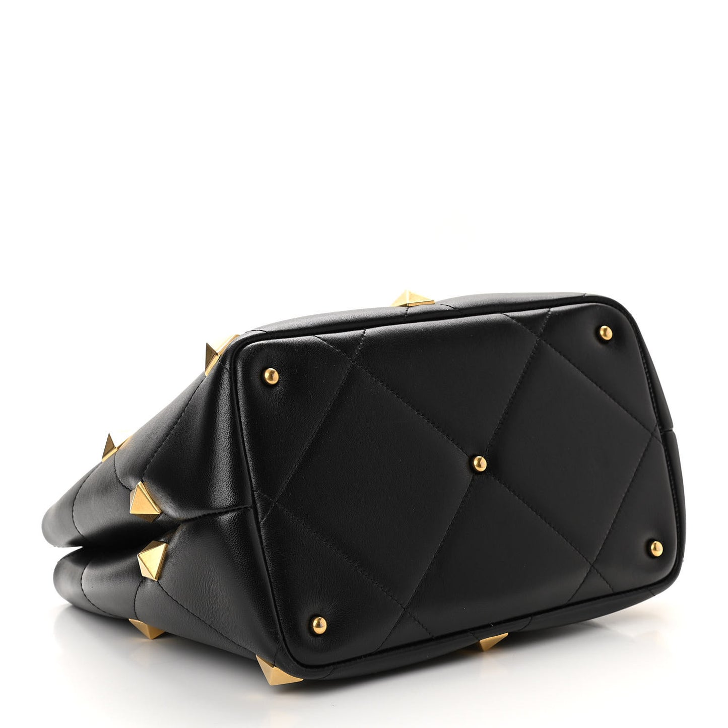 Nappa Roman Stud The Handle Bag Black