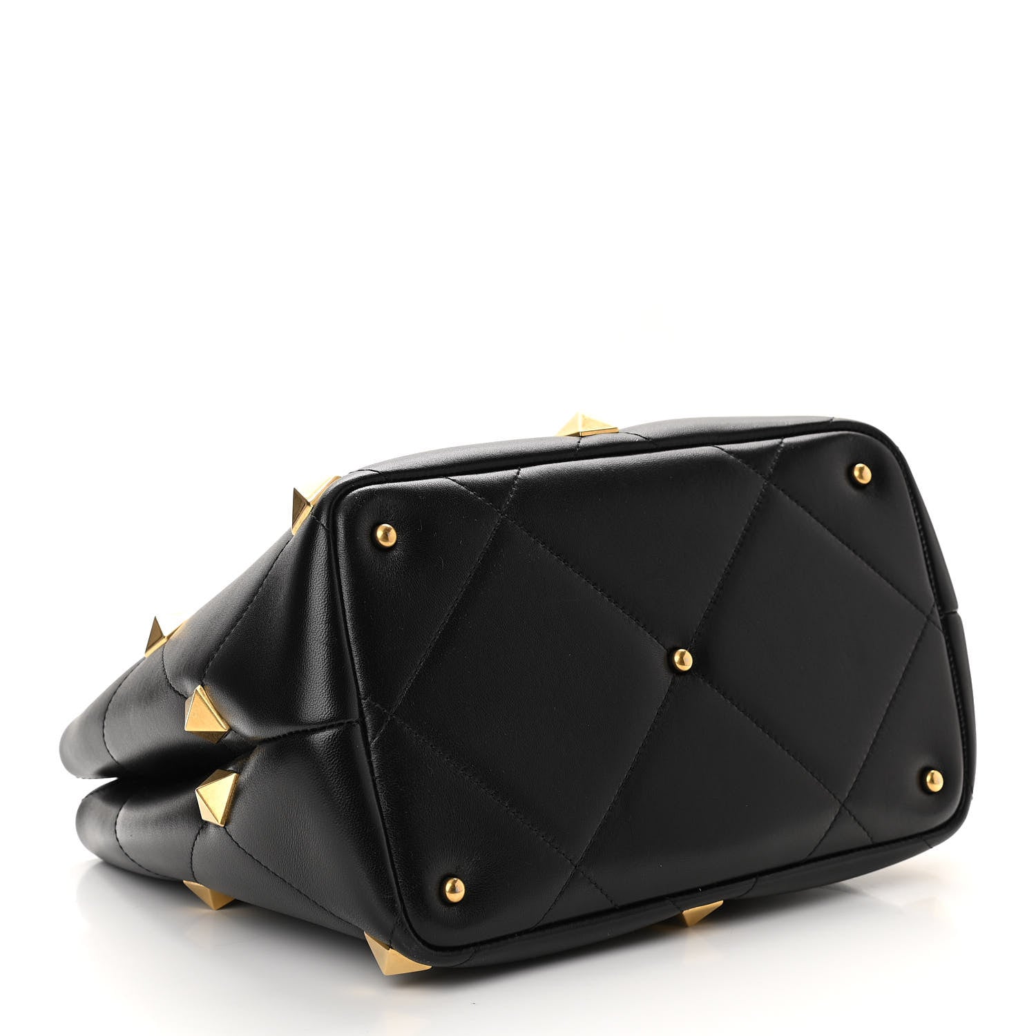 Valentino Garavani Nappa Roman Stud The Handle Bag Black 4 of 10